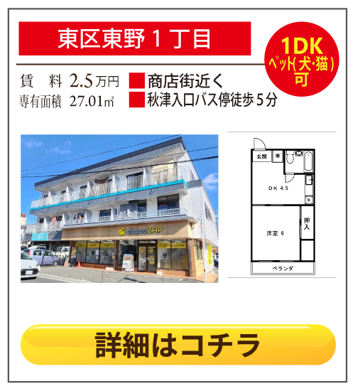 熊本県熊本市東区東野1丁目トレゾアハイツ東野 202