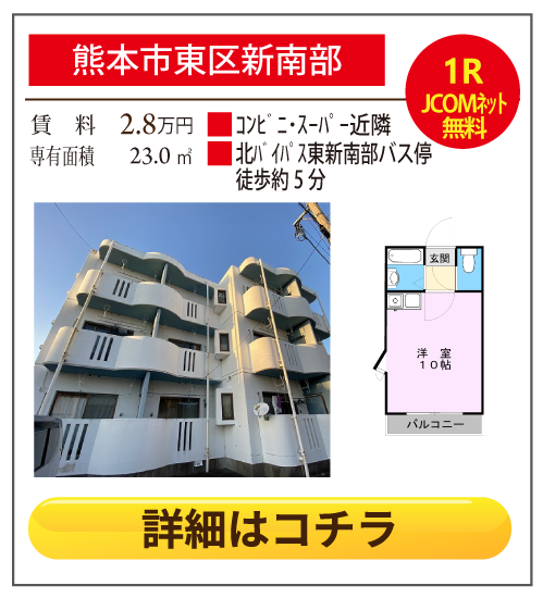 熊本県熊本市東区新南部5丁目ハイムパーラー 102